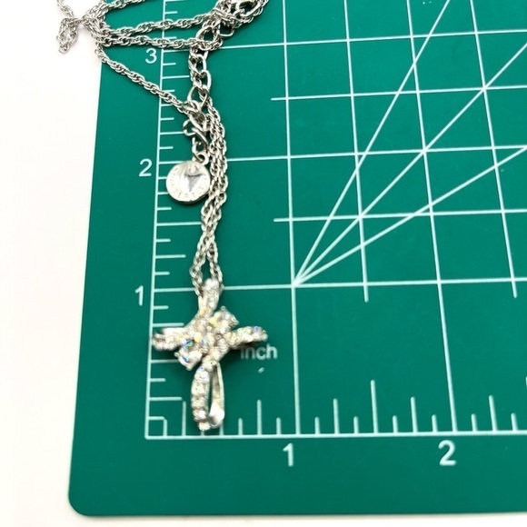 Charter Club Silver-Tone Cross CZ stones bright Religious Cross Christian - Picture 10 of 10